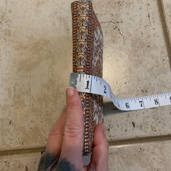 Boho Tapestry Oriental Rug Print Zip-Around Wallet - Accordion Organizer Clutch - Picture 7 of 7